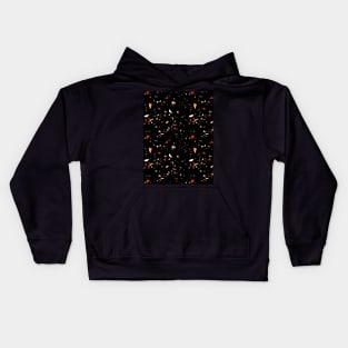 Terrazzo Pattern Black Kids Hoodie